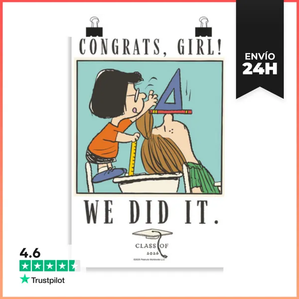 Póster Vertical Congrats Girl We Did It LaTostadora