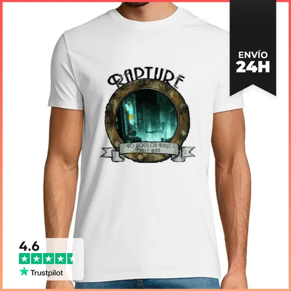 Camiseta Hombre Clásica Welcome To RAPTURE (black) LaTostadora