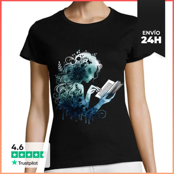 Camiseta Mujer Clásica Book Reader LaTostadora