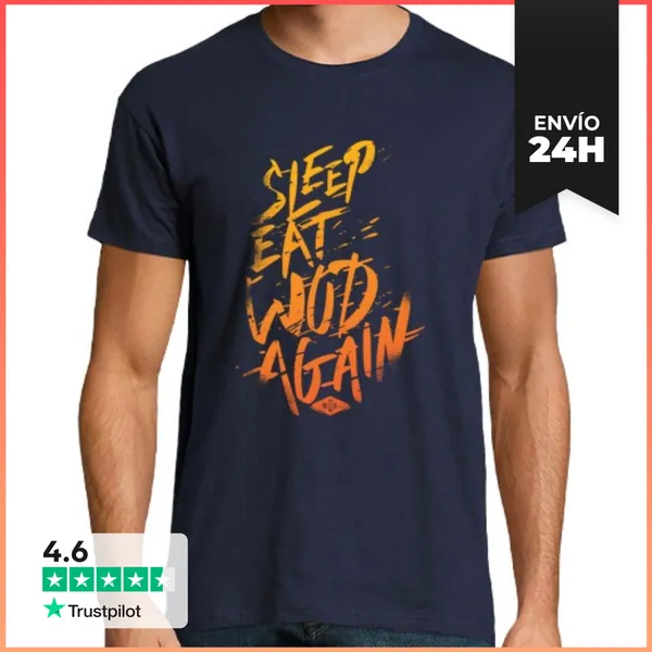 Camiseta Hombre Clásica Sleep, Eat, Wod Again Vol. 2 LaTostadora