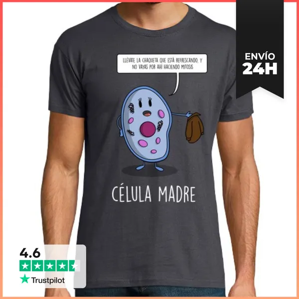 Camiseta Hombre Clásica Célula Madre Black LaTostadora