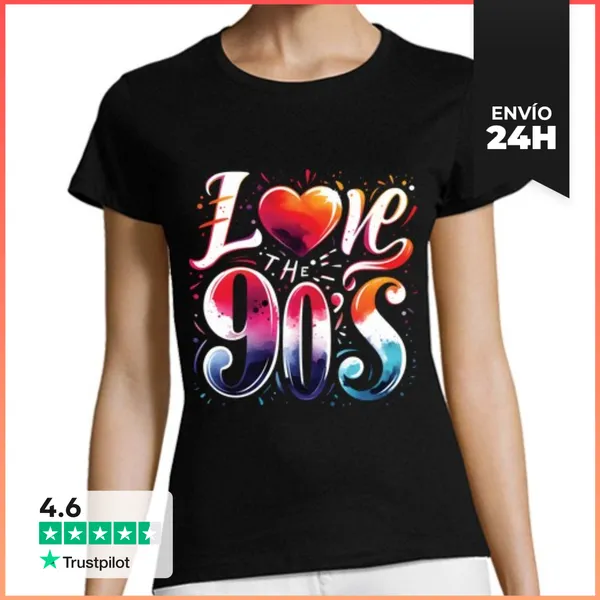 Camiseta Mujer Clásica Love The 90s LaTostadora