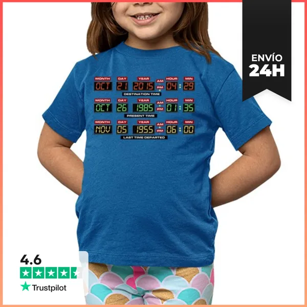 Camiseta Clásica Para Niños Panel De Control Delorean LaTostadora