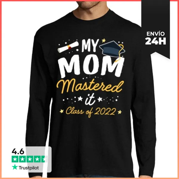 Camiseta Hombre Manga Larga Camiseta De Graduación De Máster Mi