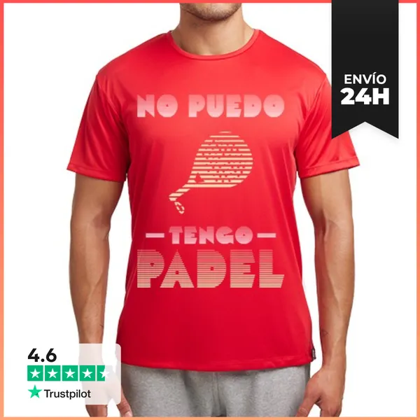 Camiseta Deportiva Hombre No Puedo Tengo Padel Camiseta Deportiva