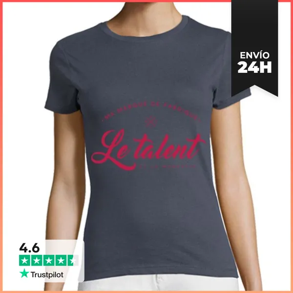 Camiseta Mujer Clásica Ma Marque De Fabrique Le Talent