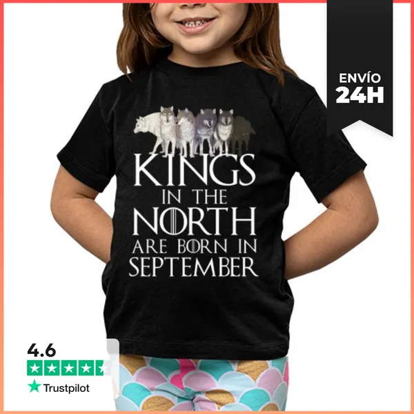 Camiseta Clásica Para Niños Kings North Born September