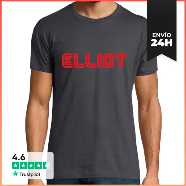 Camiseta Hombre Clásica Hombre, Manga Corta, Gris Ratón, Calidad