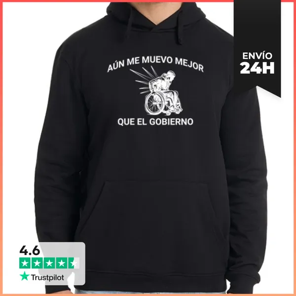 Sudadera Unisex Con Capucha Discapacitado Silla De Ruedas