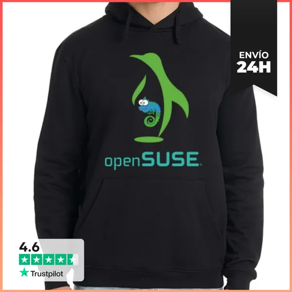 Sudadera Unisex Con Capucha Linux OpenSUSE LaTostadora