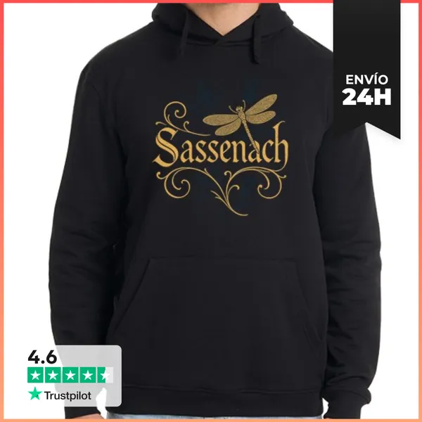 Sudadera Unisex Con Capucha Sassenach Outlander Libelula Escocia