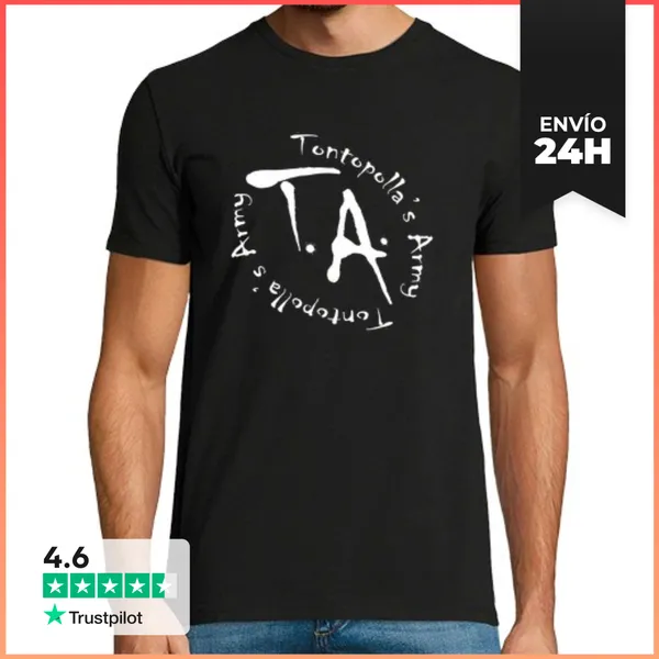 Camiseta Hombre Clásica Tontopollas Army Blanco LaTostadora