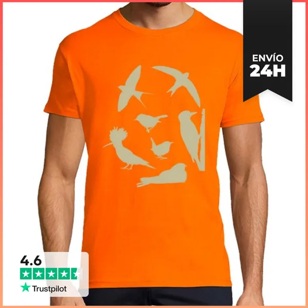 Camiseta Hombre Clásica Revuelto De Aves - Hombre LaTostadora