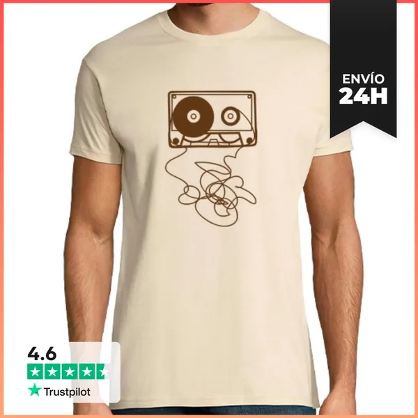 Camiseta Hombre Clásica CASSETTE LaTostadora