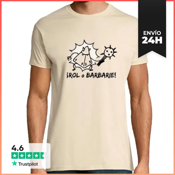 Camiseta Hombre Clásica Rol O Barbarie LaTostadora
