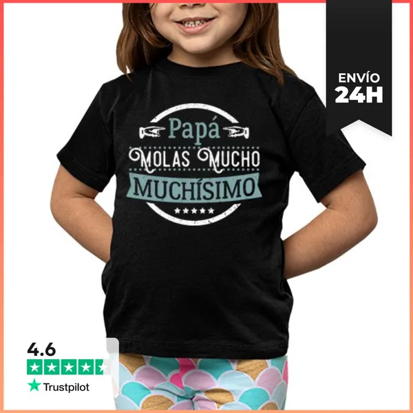 Camiseta Clásica Para Niños Papá Molas Mucho Muchísimo