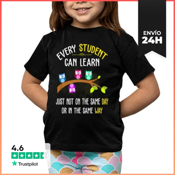 Camiseta Clásica Para Niños Cada Estudiante Puede Aprender Cita