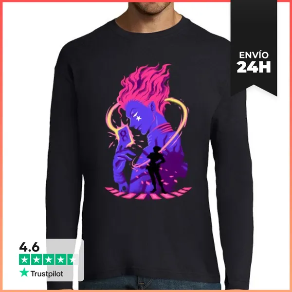 Camiseta Hombre Manga Larga Sombras De Payaso LaTostadora