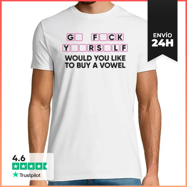 Camiseta Hombre Clásica Ve A La Mierda Humor Vocales LaTostadora