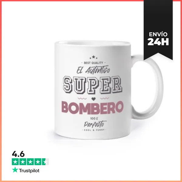Taza El Auténtico Súper Bombero LaTostadora