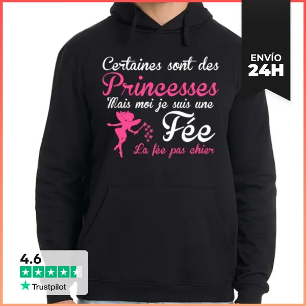 Sudadera Unisex Con Capucha El Hada No Mierda LaTostadora
