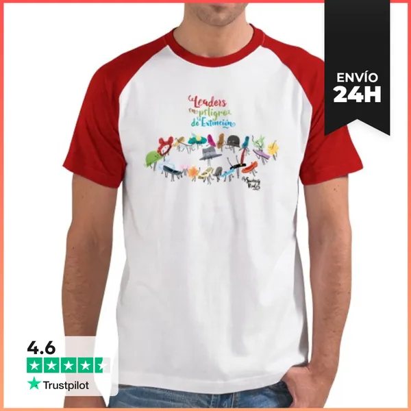 Camiseta Hombre, Estilo Béisbol Leaders En Peligro De Extinción.