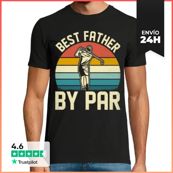 Camiseta Hombre Clásica BEST FATHER BY PAR GOLFER LaTostadora