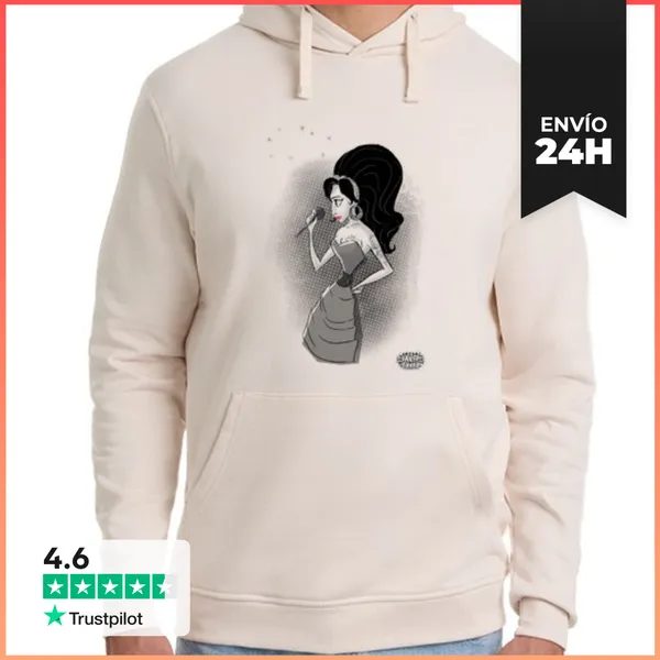 Sudadera Unisex Con Capucha Amy Winehouse LaTostadora