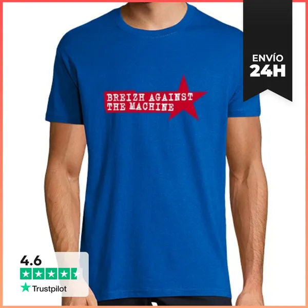 Camiseta Hombre Clásica Breizh Contra La Máquina LaTostadora