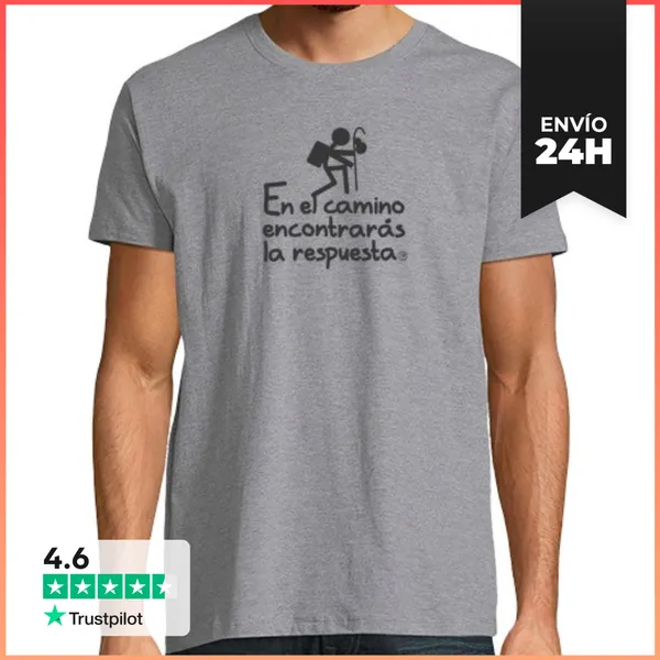 Camiseta Hombre Clásica PEREGRINO (GRIS) LaTostadora
