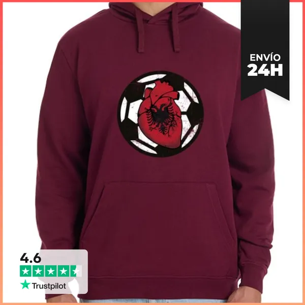 Sudadera Unisex Con Capucha Albania Futbol LaTostadora