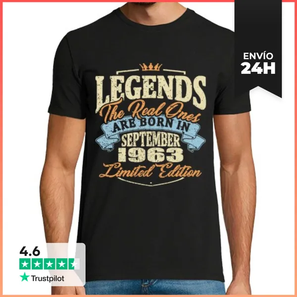 Camiseta Hombre Clásica Nacido En Septiembre De 1963 LaTostadora
