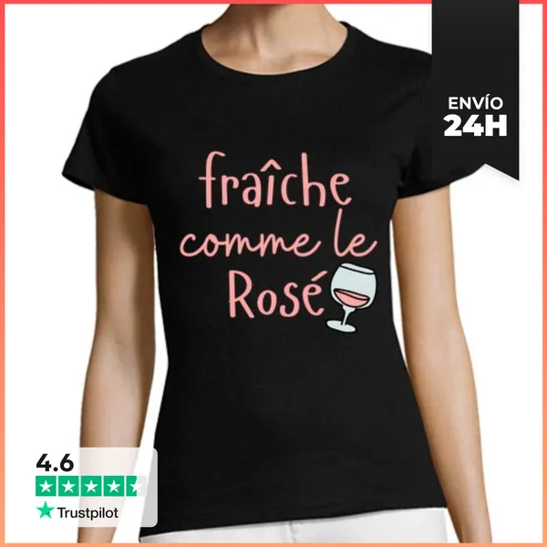 Camiseta Mujer Clásica Fresco Como Rosado Idea De Regalo Mujer