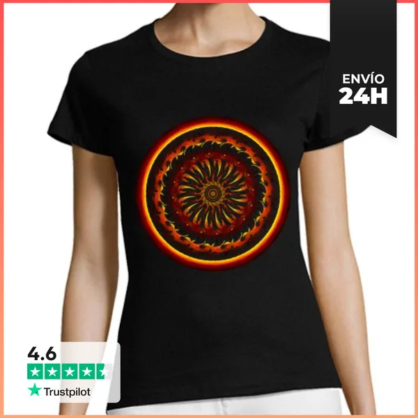 Camiseta Mujer Clásica Camiseta Mujer Mandala LaTostadora