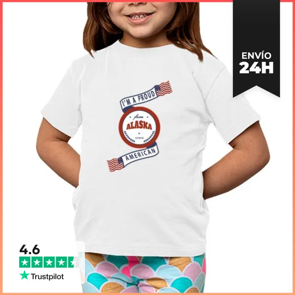Camiseta Clásica Para Niños Insignia Del Estado De Alaska