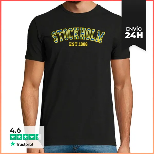 Camiseta Hombre Clásica Estocolmo 1986 LaTostadora