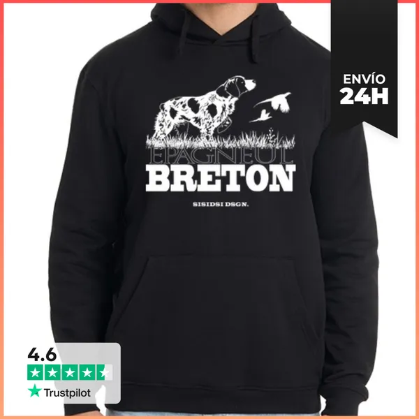 Sudadera Unisex Con Capucha Epagneul Breton LaTostadora