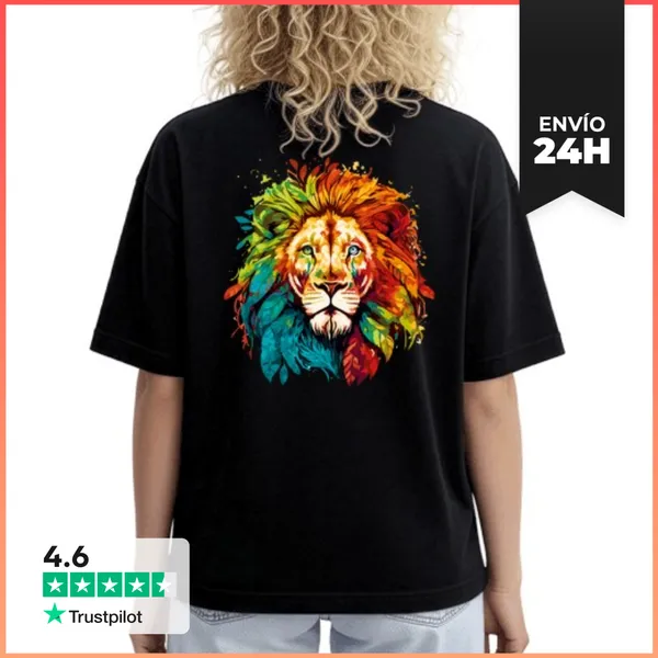 Camiseta Mujer Boxy LEON ART LaTostadora