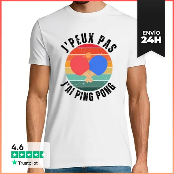 Camiseta Hombre Clásica No Puedo Tengo Ping Pong Humor Regalo