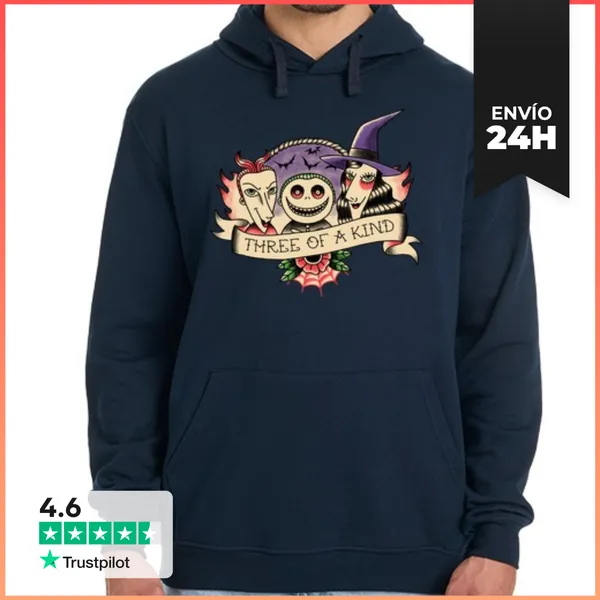Sudadera Unisex Con Capucha Three Of A Kind LaTostadora