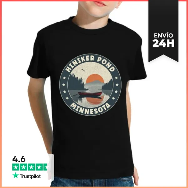Camiseta Clásica Para Niños Estanque Hiniker Minnesota Atardecer