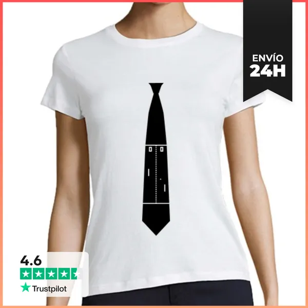 Camiseta Mujer Clásica Corbata Pong LaTostadora