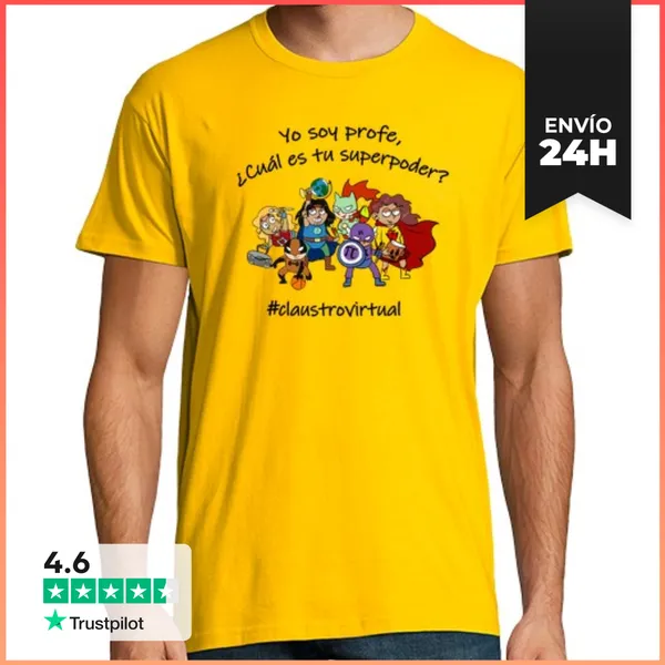 Camiseta Hombre Clásica Profengers Negro LaTostadora