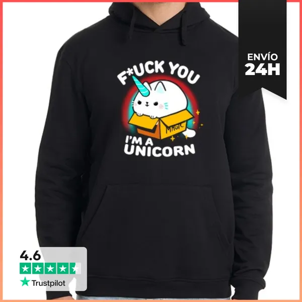 Sudadera Unisex Con Capucha Unicorn Cat LaTostadora