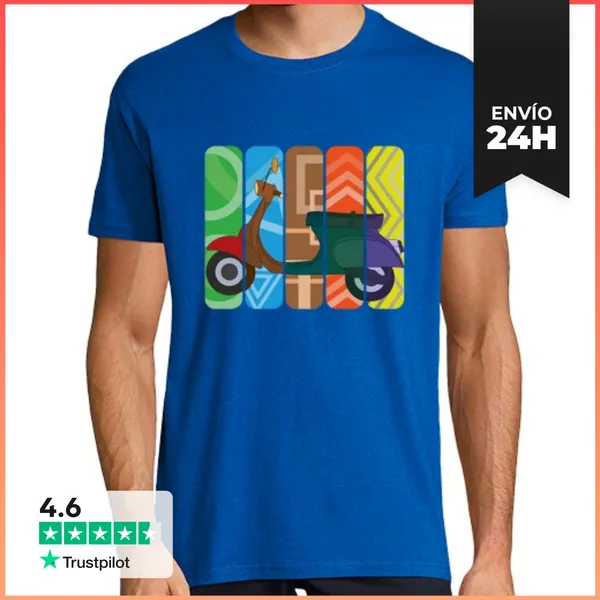 Camiseta Hombre Clásica Scooter A 5 Colores LaTostadora