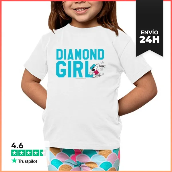 Camiseta Clásica Para Niños Diamond Girl LaTostadora