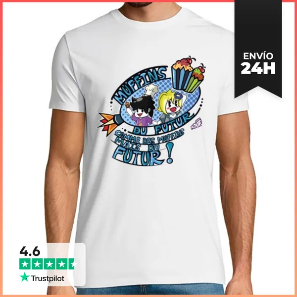 Camiseta Hombre Clásica Muffins Del Futuro Por Mr. Tony -