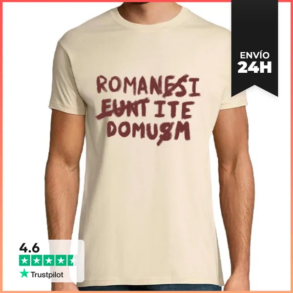 Camiseta Hombre Clásica Romani Ite Domum H LaTostadora