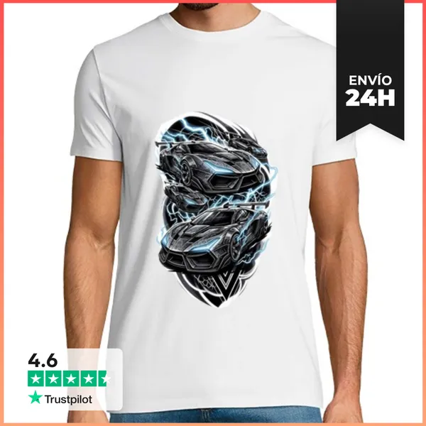 Camiseta Hombre Clásica Coche Futurista LaTostadora