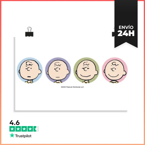 Póster Horizontal Snoopy Charlie Brown LaTostadora